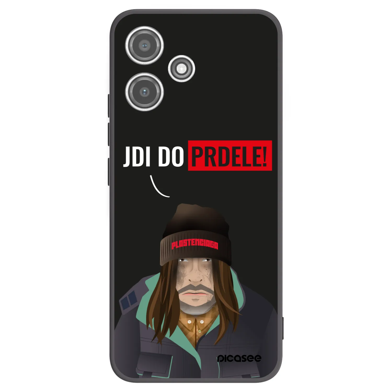 Picasee Μαύρη θήκη σιλικόνης για Xiaomi Redmi 12 5G - Bezďák