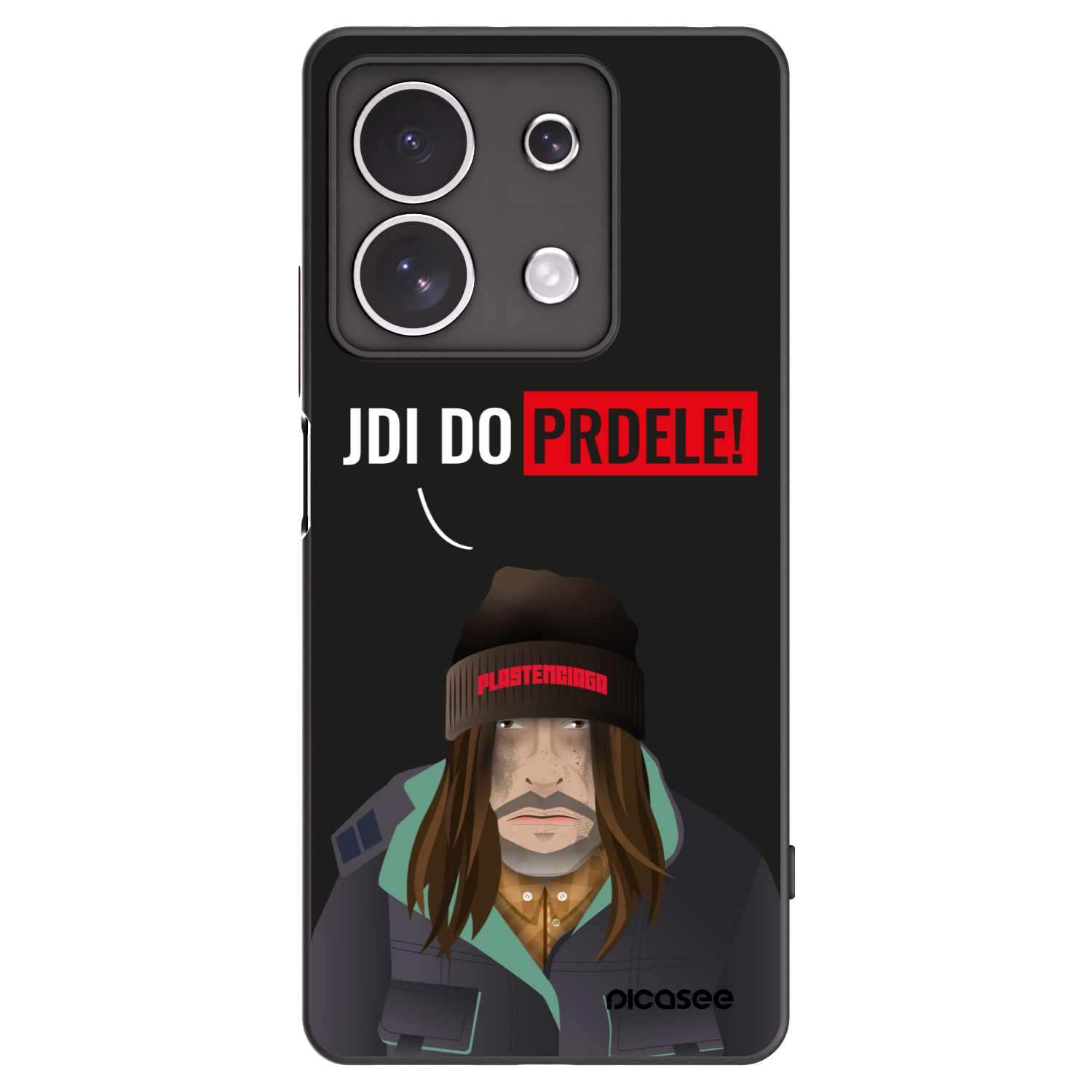 Picasee Μαύρη θήκη σιλικόνης για Xiaomi Redmi Note 13 4G - Bezďák