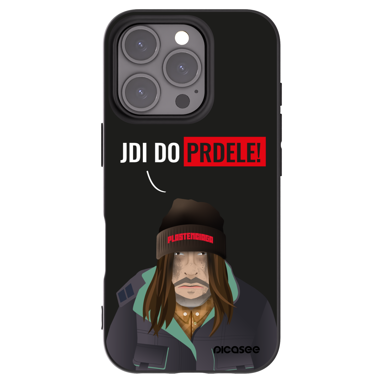 Picasee Μαύρη θήκη σιλικόνης για Apple iPhone 16 Pro - Bezďák