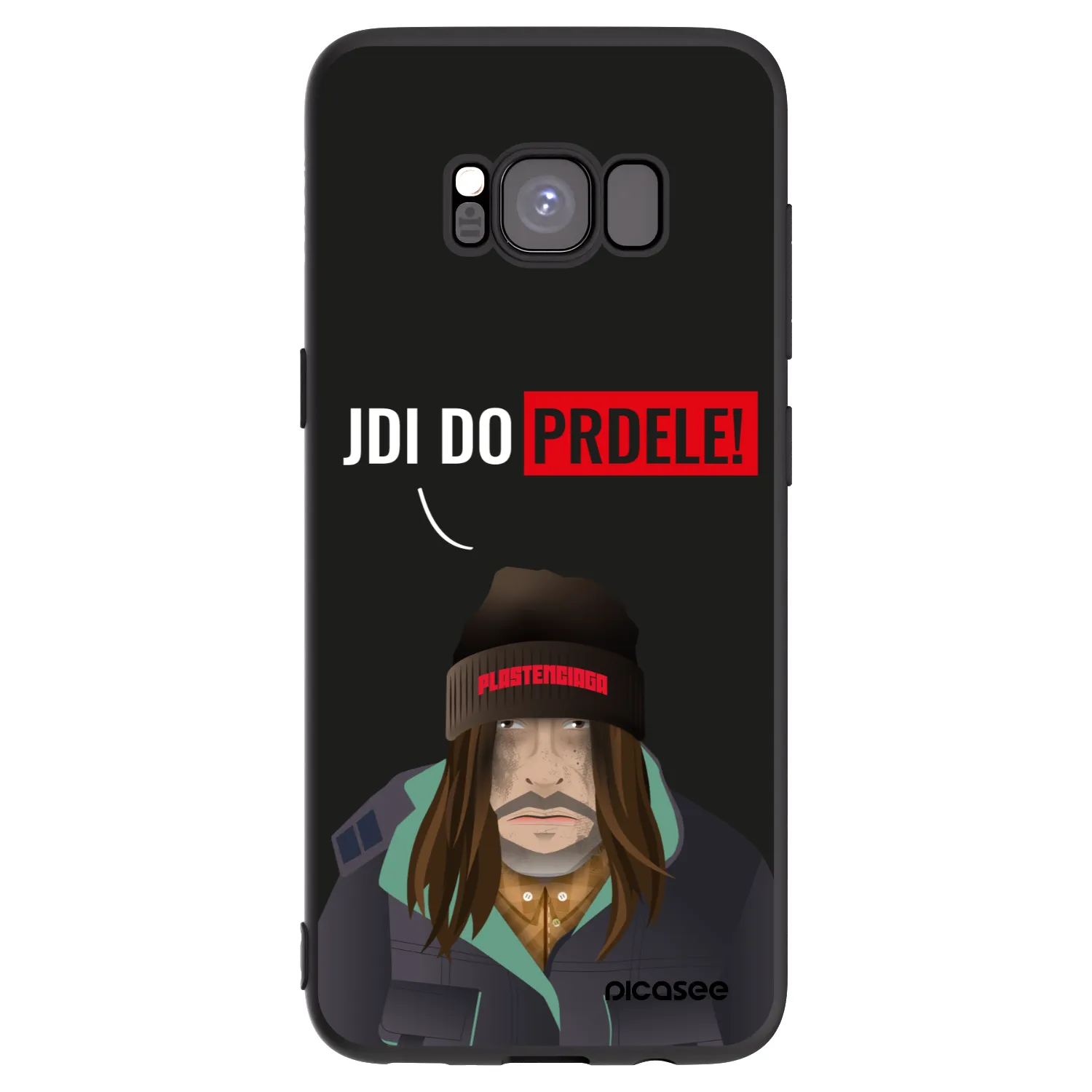 Picasee Μαύρη θήκη σιλικόνης για Samsung Galaxy S8 G950F - Bezďák