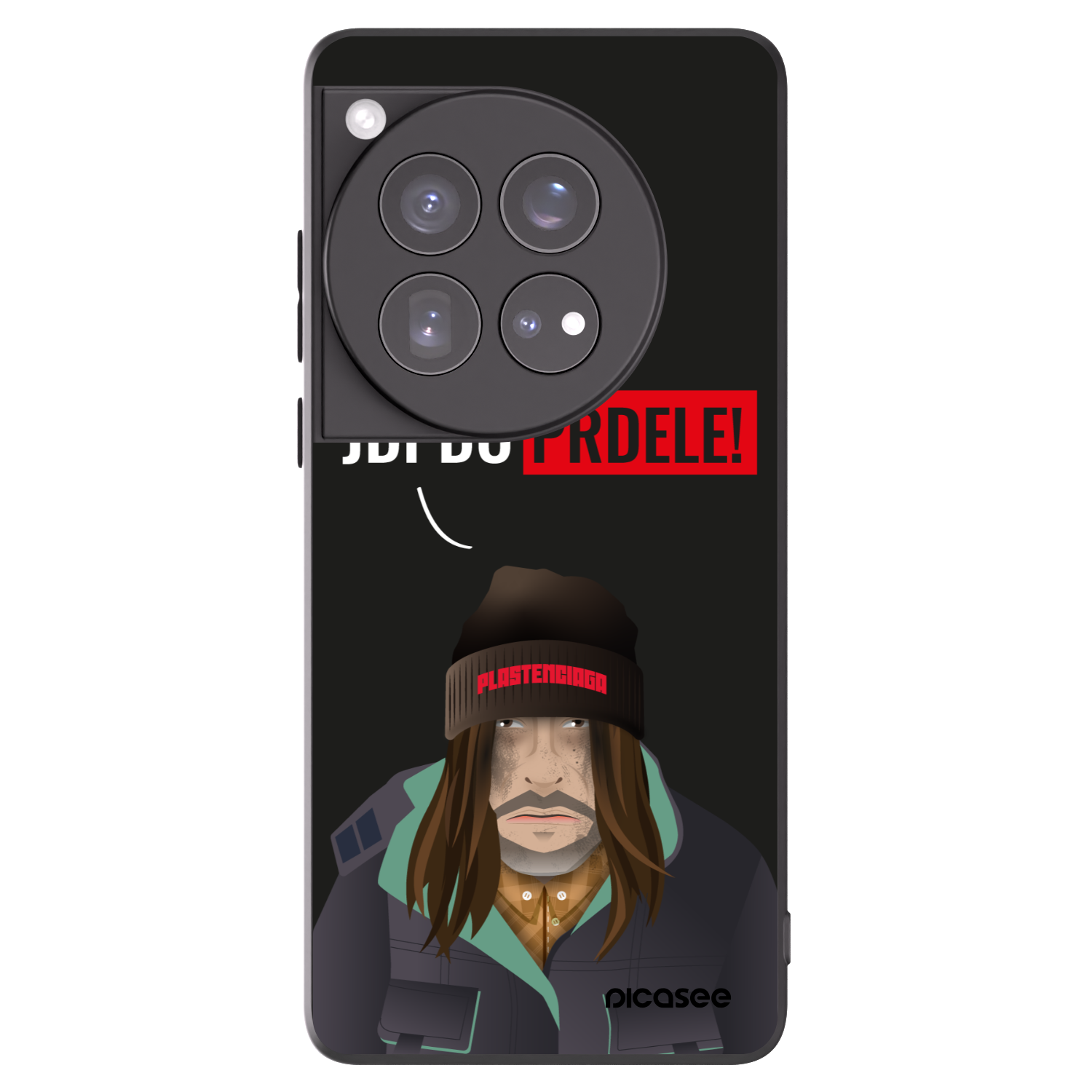 Picasee Μαύρη θήκη σιλικόνης για OnePlus 12 5G - Bezďák