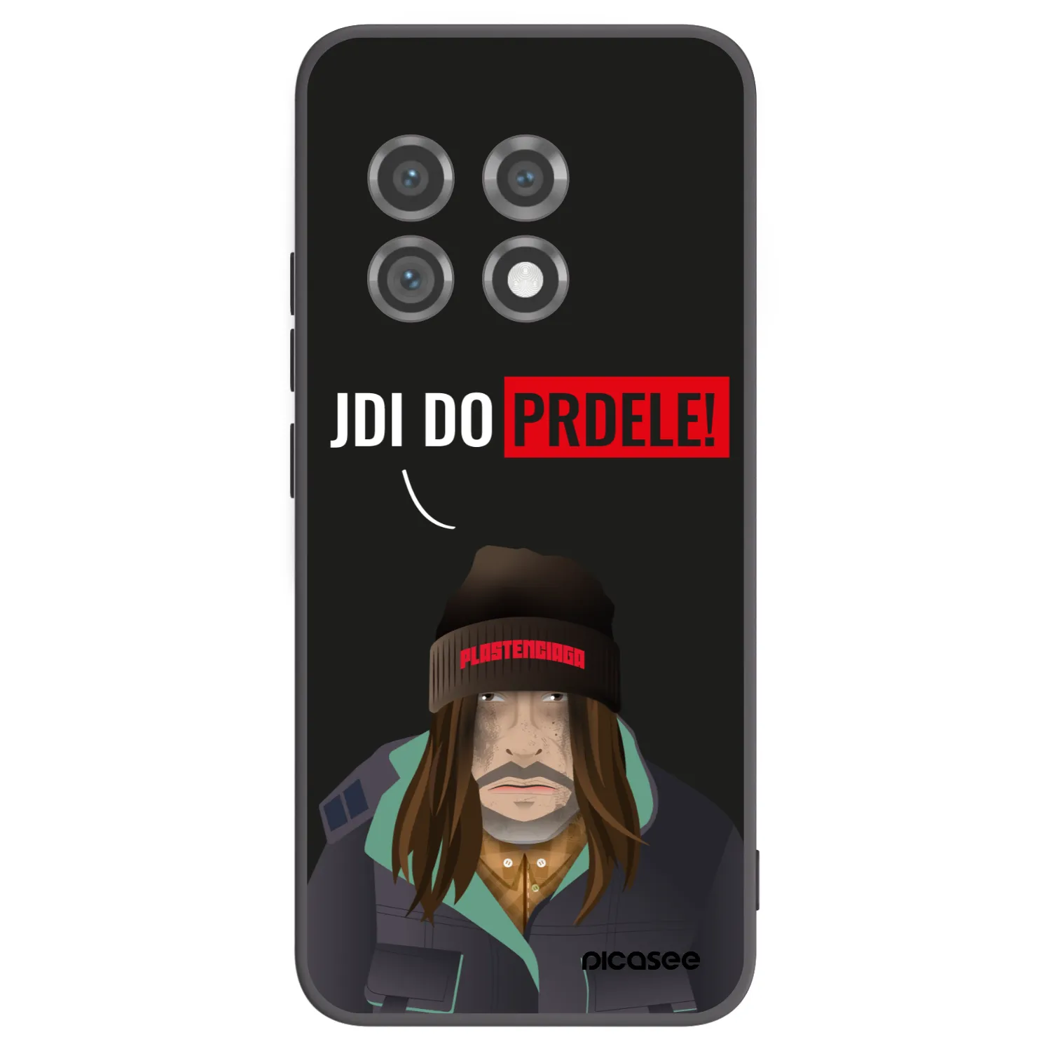 Picasee Μαύρη θήκη σιλικόνης για OnePlus 11 5G - Bezďák