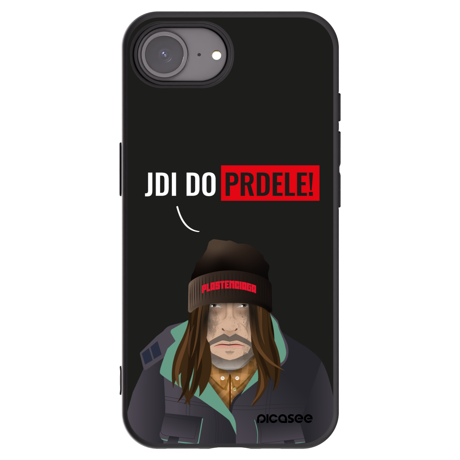 Picasee Μαύρη θήκη σιλικόνης για Apple iPhone 16e - Bezďák