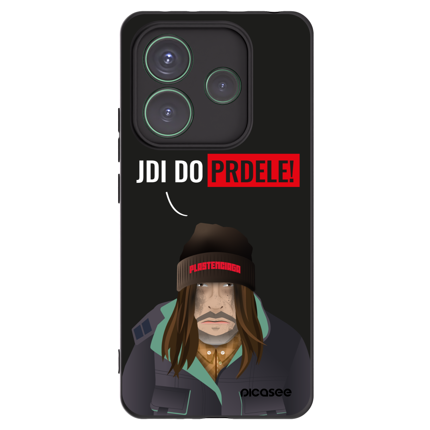 Picasee Μαύρη θήκη σιλικόνης για Xiaomi Redmi Note 14 5G - Bezďák