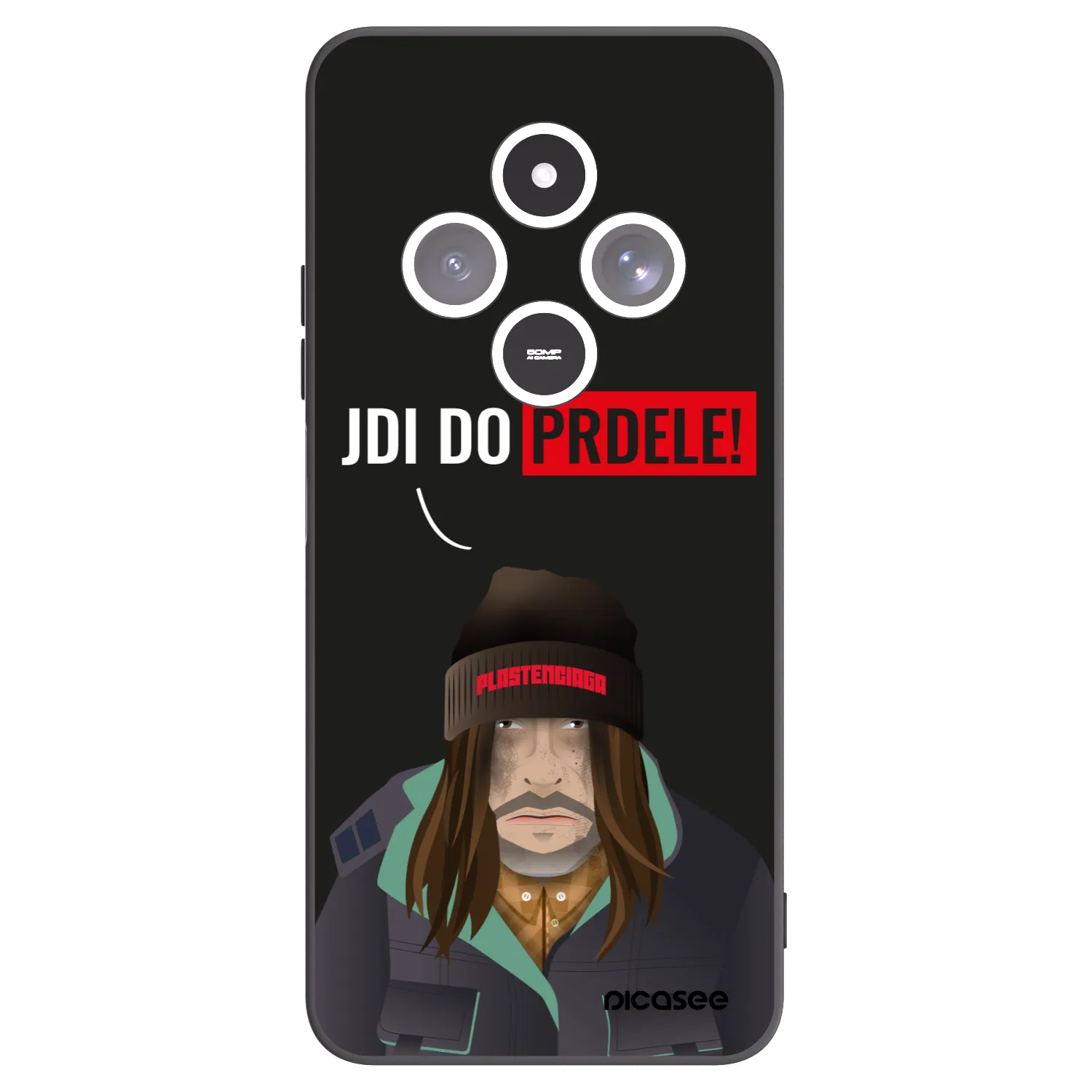 Picasee Μαύρη θήκη σιλικόνης για Xiaomi Redmi 14C - Bezďák