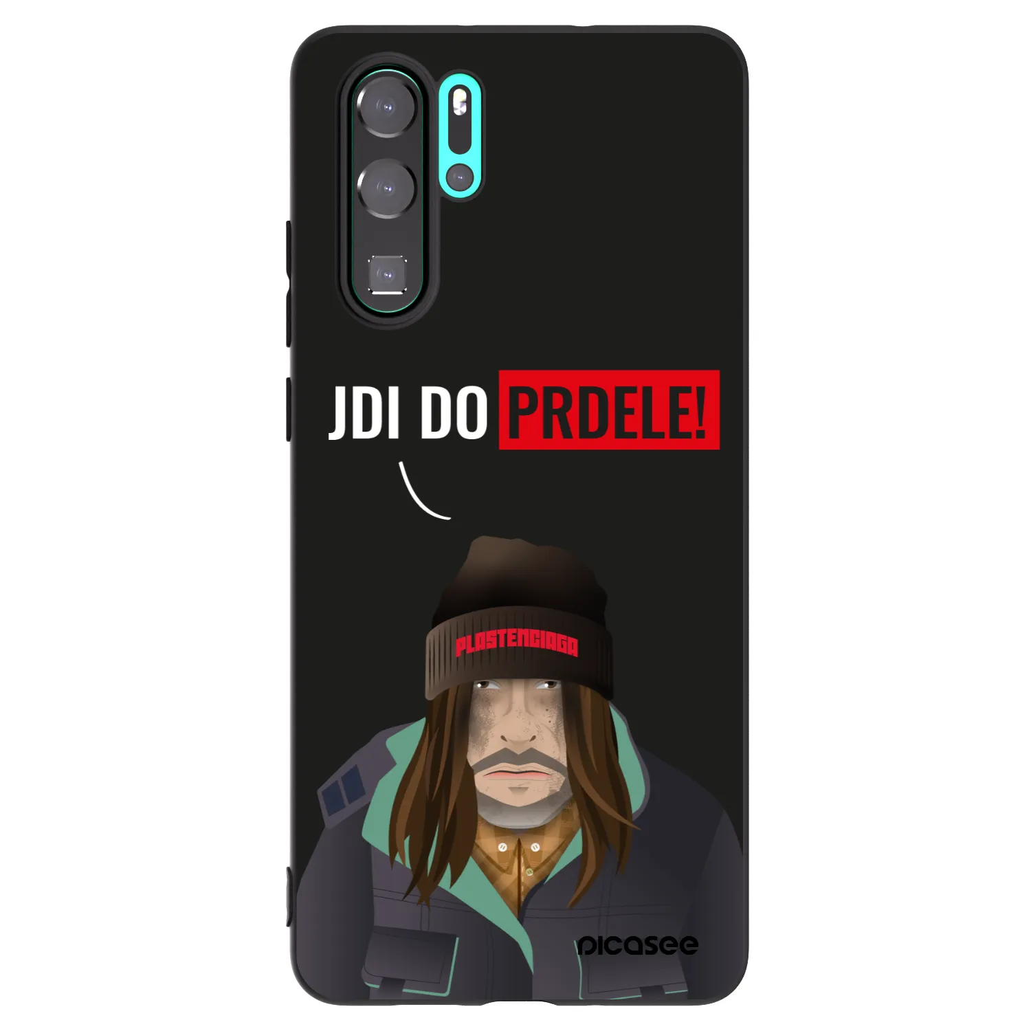Picasee Μαύρη θήκη σιλικόνης για Huawei P30 Pro - Bezďák