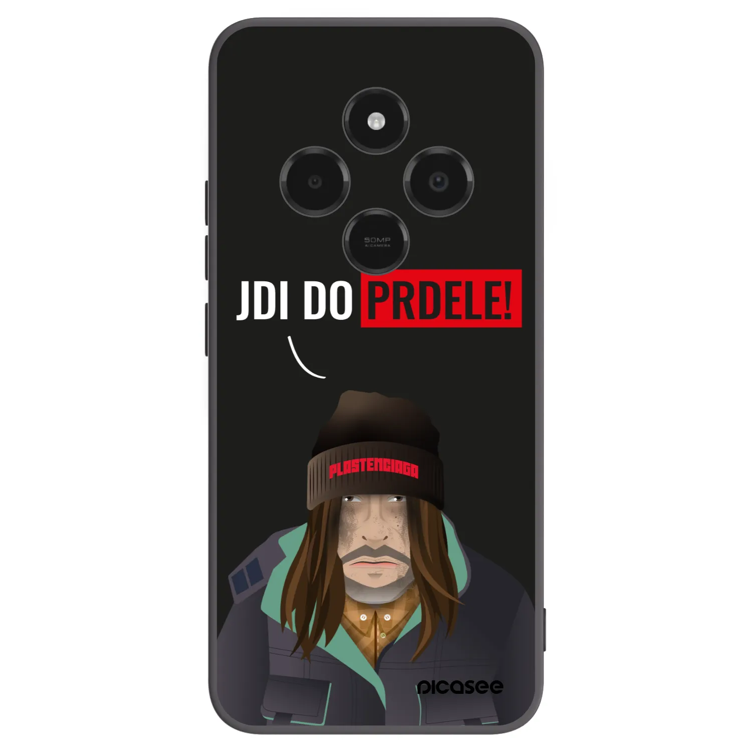 Picasee Μαύρη θήκη σιλικόνης για Xiaomi Poco C75 - Bezďák