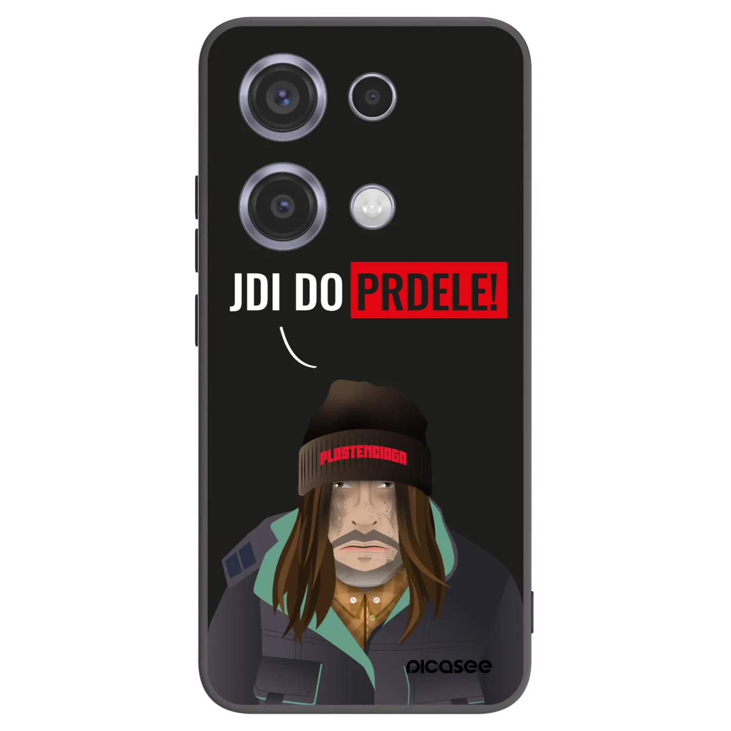 Picasee Μαύρη θήκη σιλικόνης για Xiaomi Redmi Note 14S - Bezďák