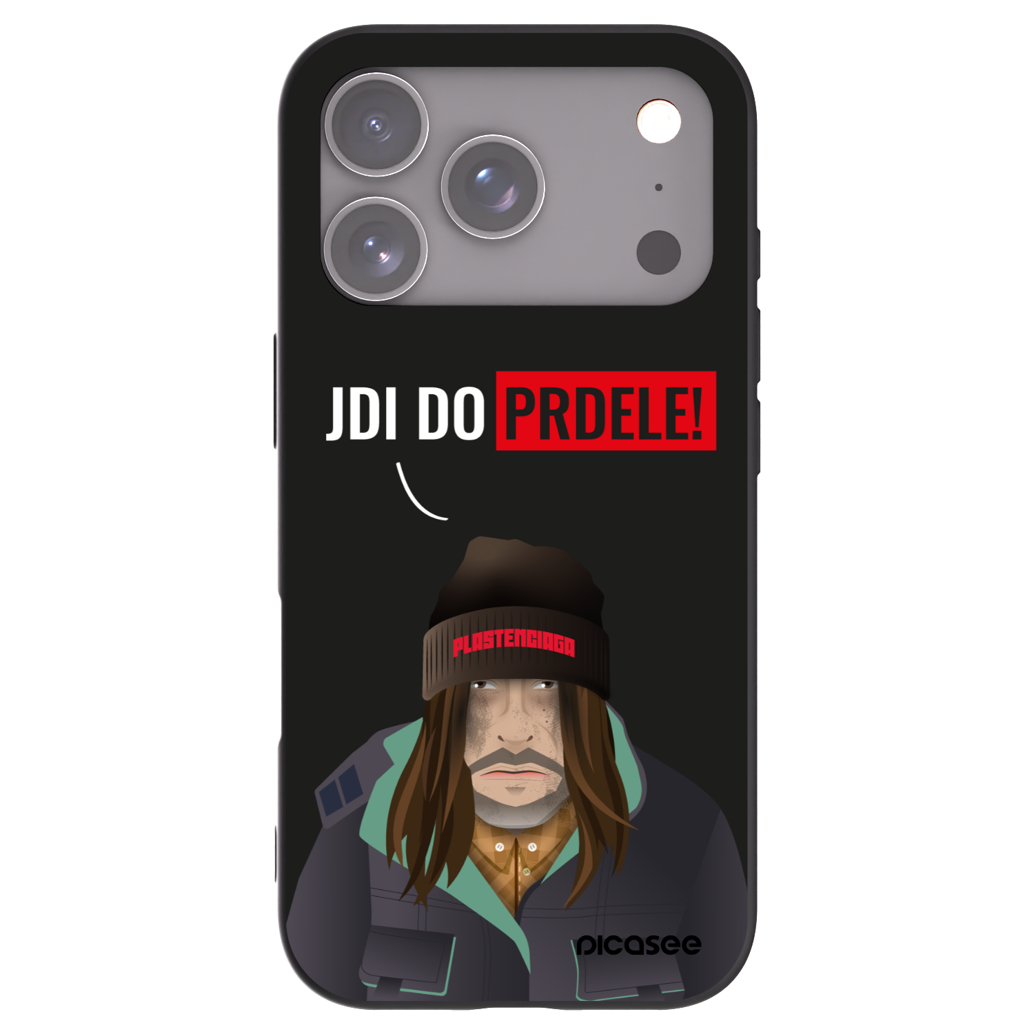Picasee Μαύρη θήκη σιλικόνης για Apple iPhone 17 Pro - Bezďák