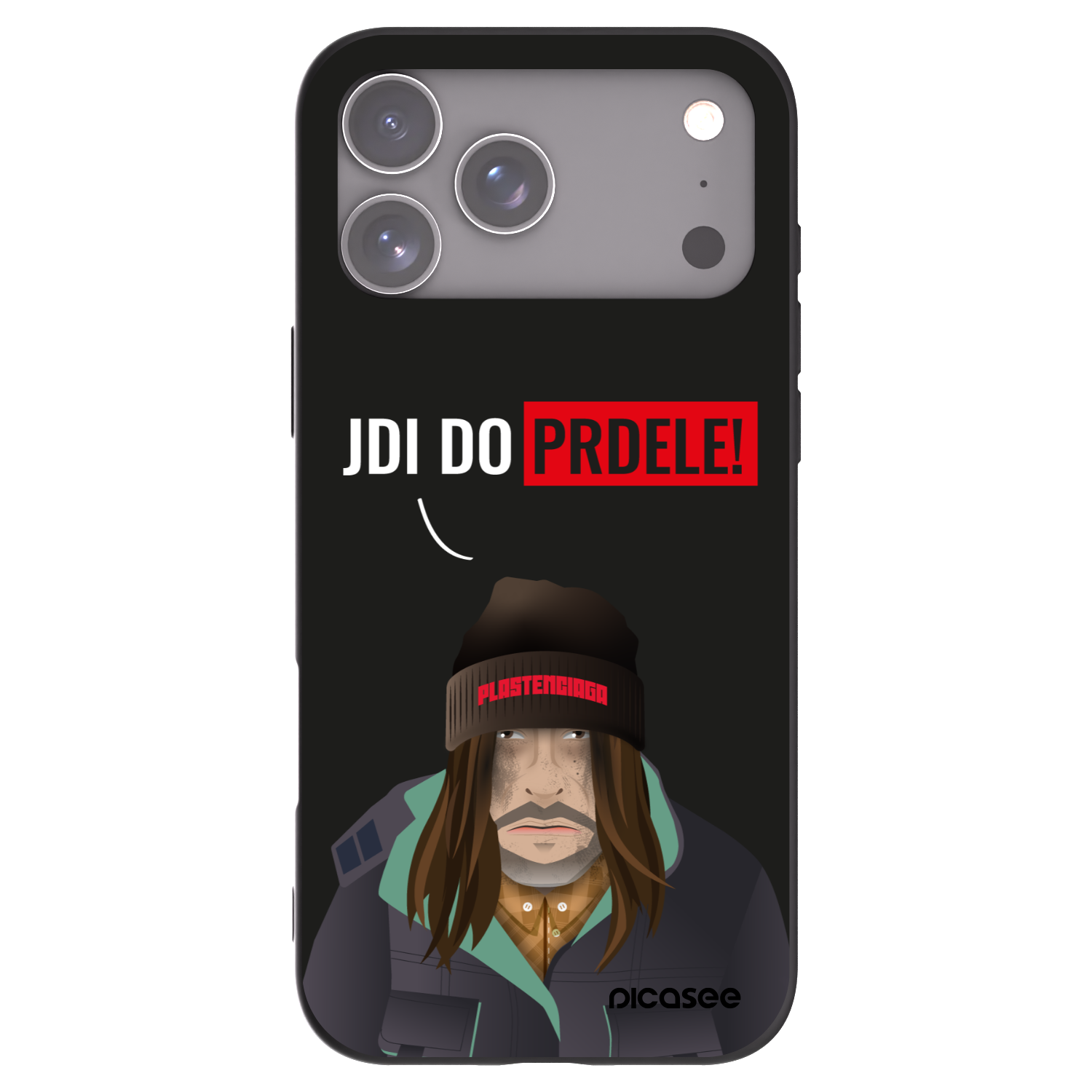 Picasee Μαύρη θήκη σιλικόνης για Apple iPhone 17 Pro Max - Bezďák