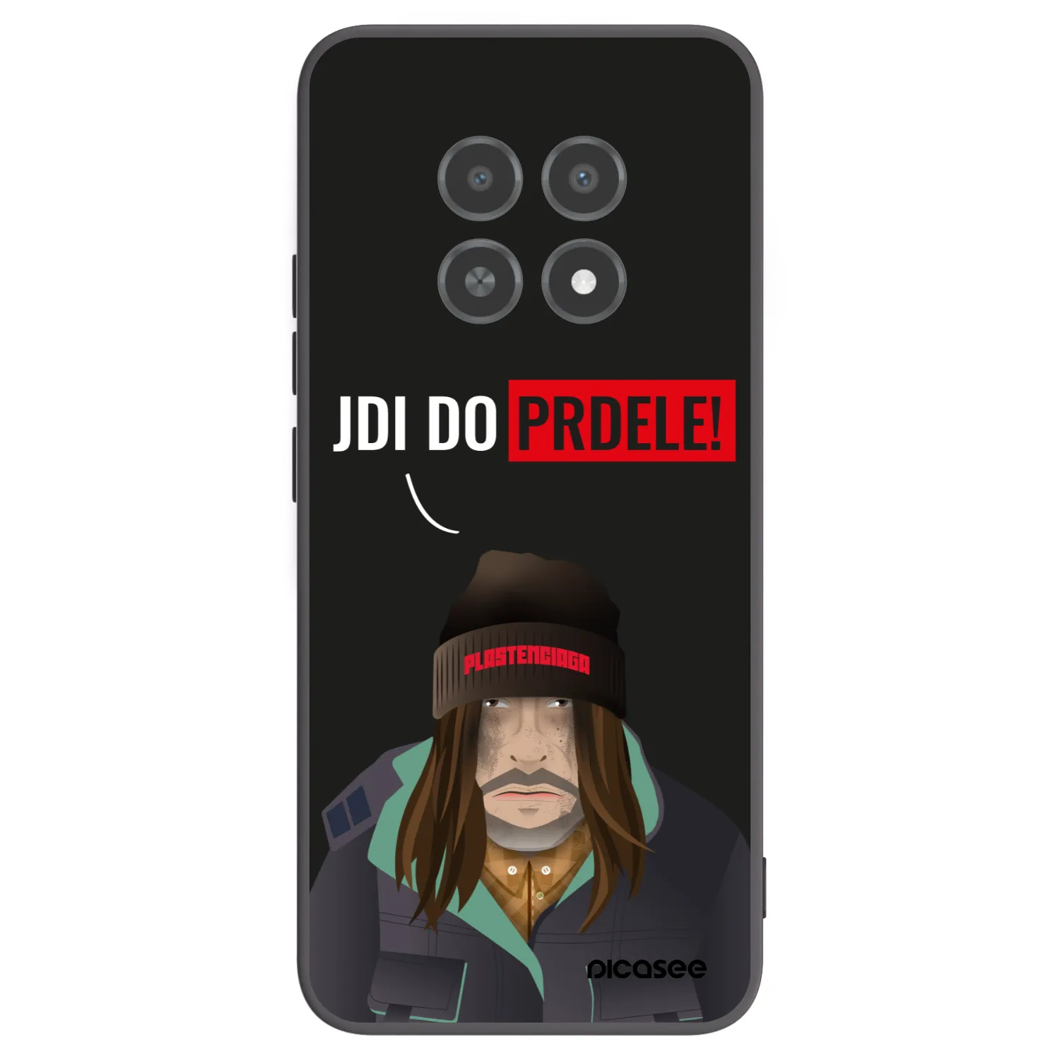 Picasee Μαύρη θήκη σιλικόνης για Realme 12X - Bezďák