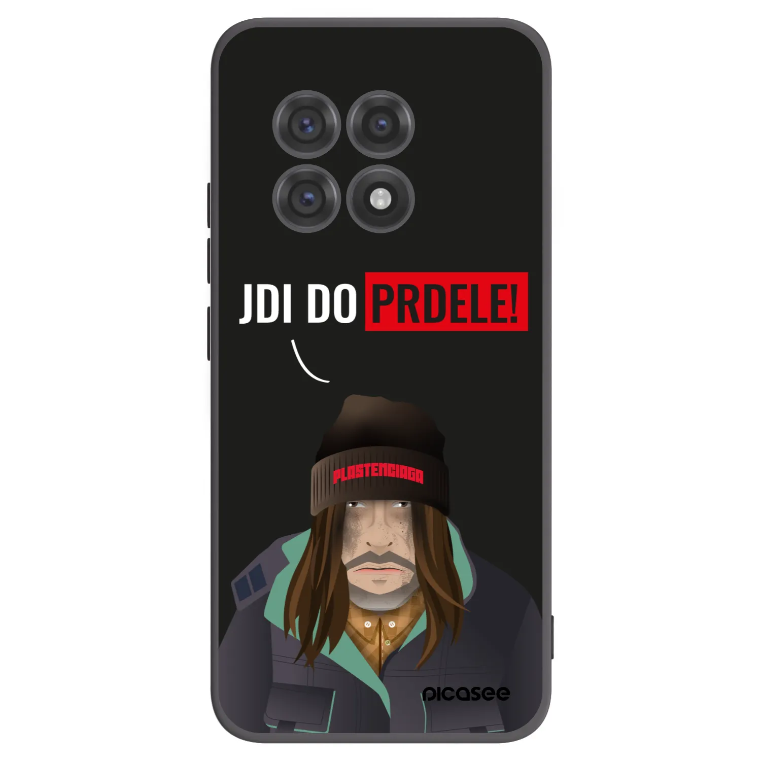 Picasee Μαύρη θήκη σιλικόνης για OnePlus 13R 5G - Bezďák