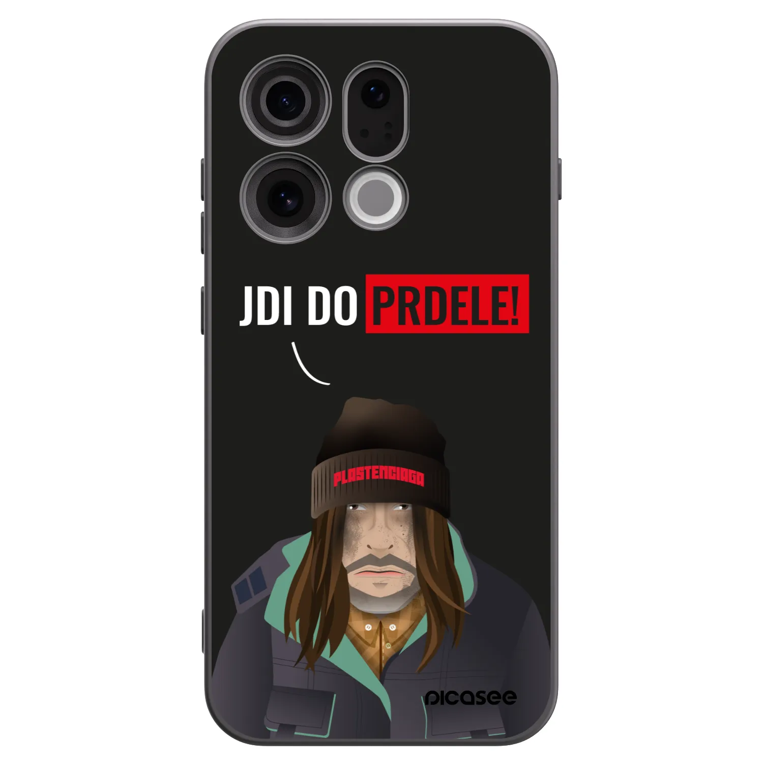 Picasee Μαύρη θήκη σιλικόνης για OPPO Find X9 - Bezďák