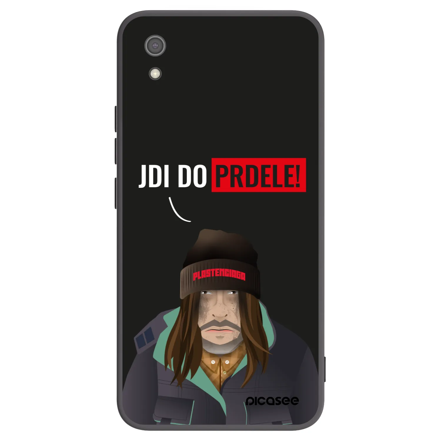 Picasee Μαύρη θήκη σιλικόνης για Xiaomi Redmi 7A - Bezďák