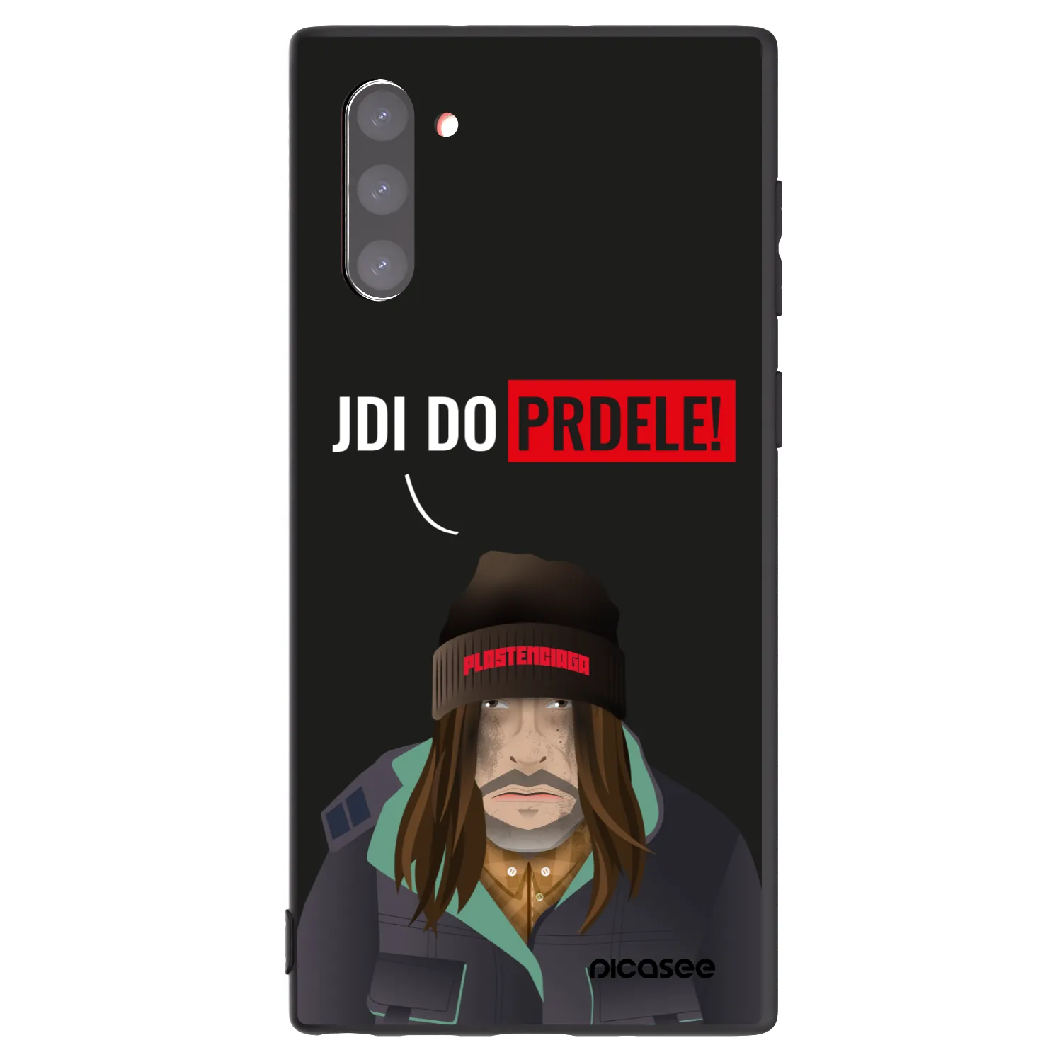Picasee Μαύρη θήκη σιλικόνης για Samsung Galaxy Note 10 N970F - Bezďák