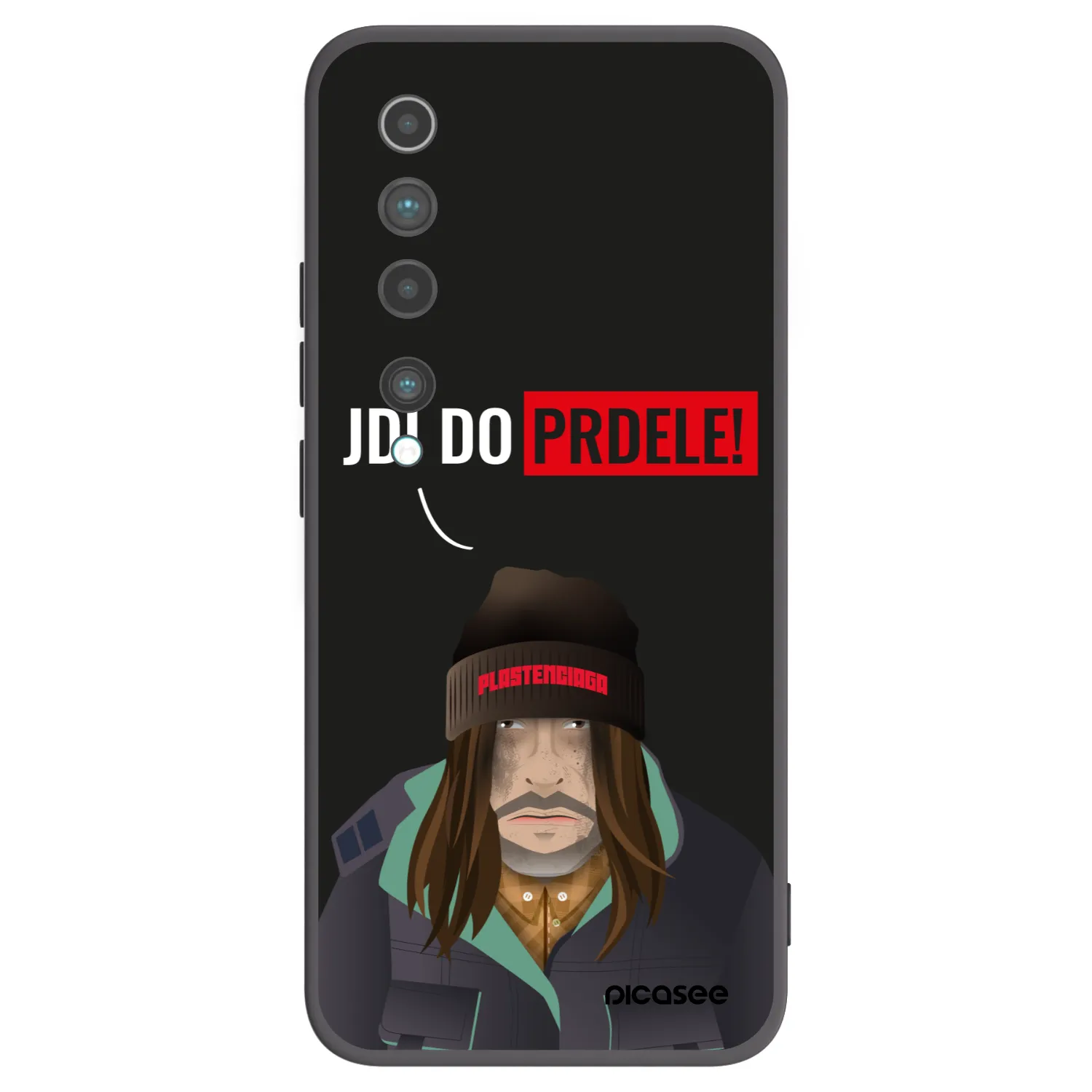 Picasee Μαύρη θήκη σιλικόνης για Xiaomi Mi 10 - Bezďák