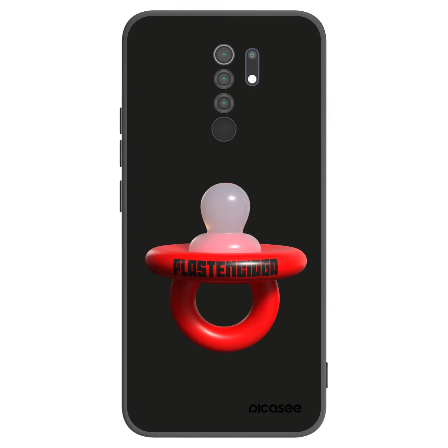 Picasee Μαύρη θήκη σιλικόνης για Xiaomi Redmi 9 - Le Dudel