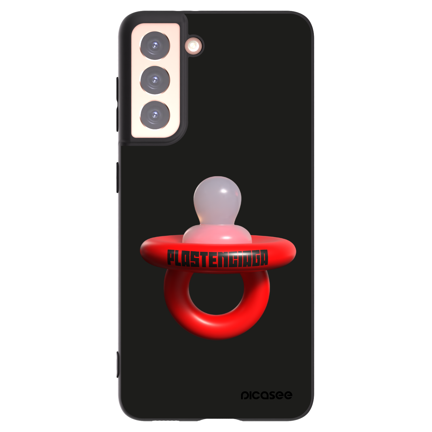 Picasee Μαύρη θήκη σιλικόνης για Samsung Galaxy S21 5G G991B - Le Dudel