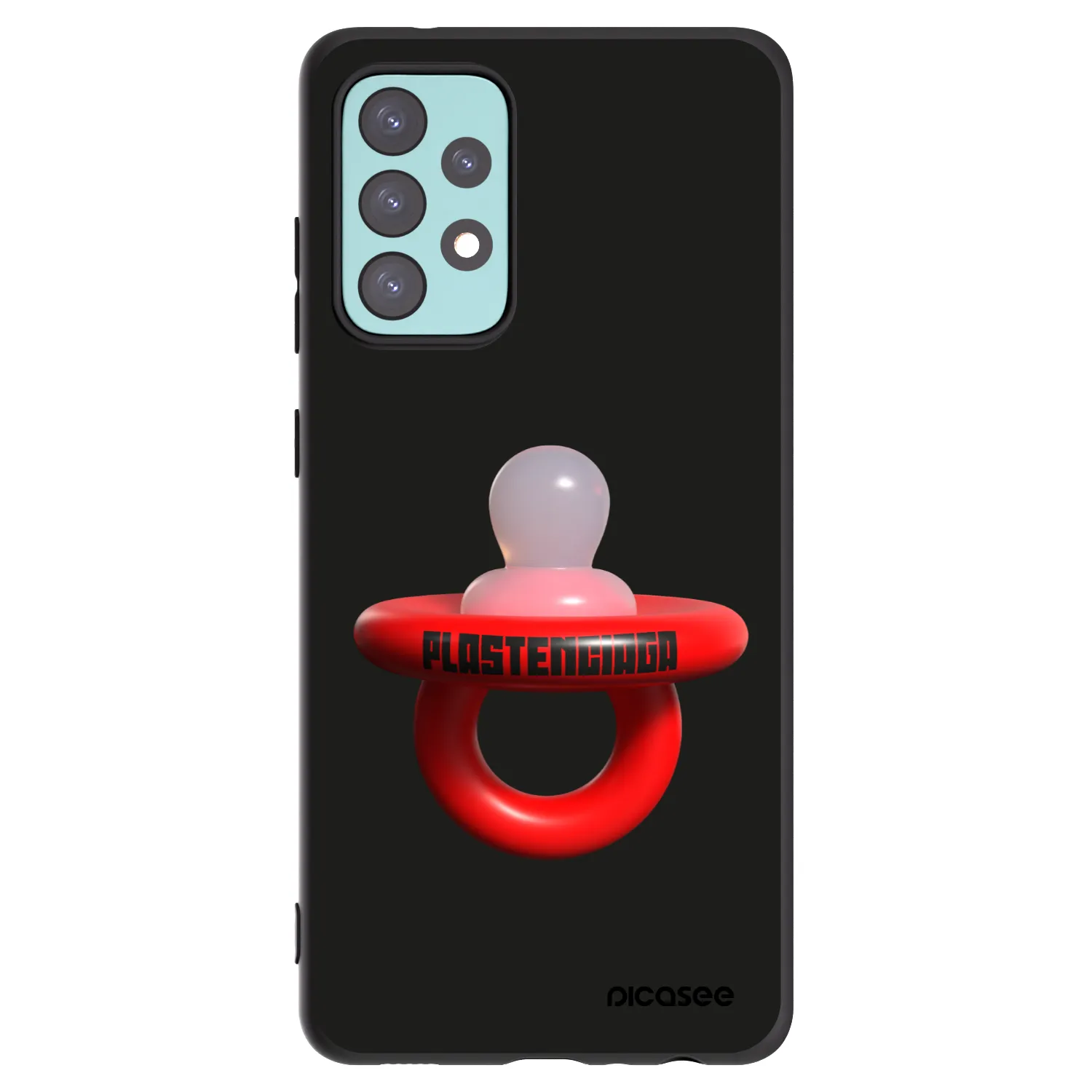 Picasee Μαύρη θήκη σιλικόνης για Samsung Galaxy A72 A725F - Le Dudel