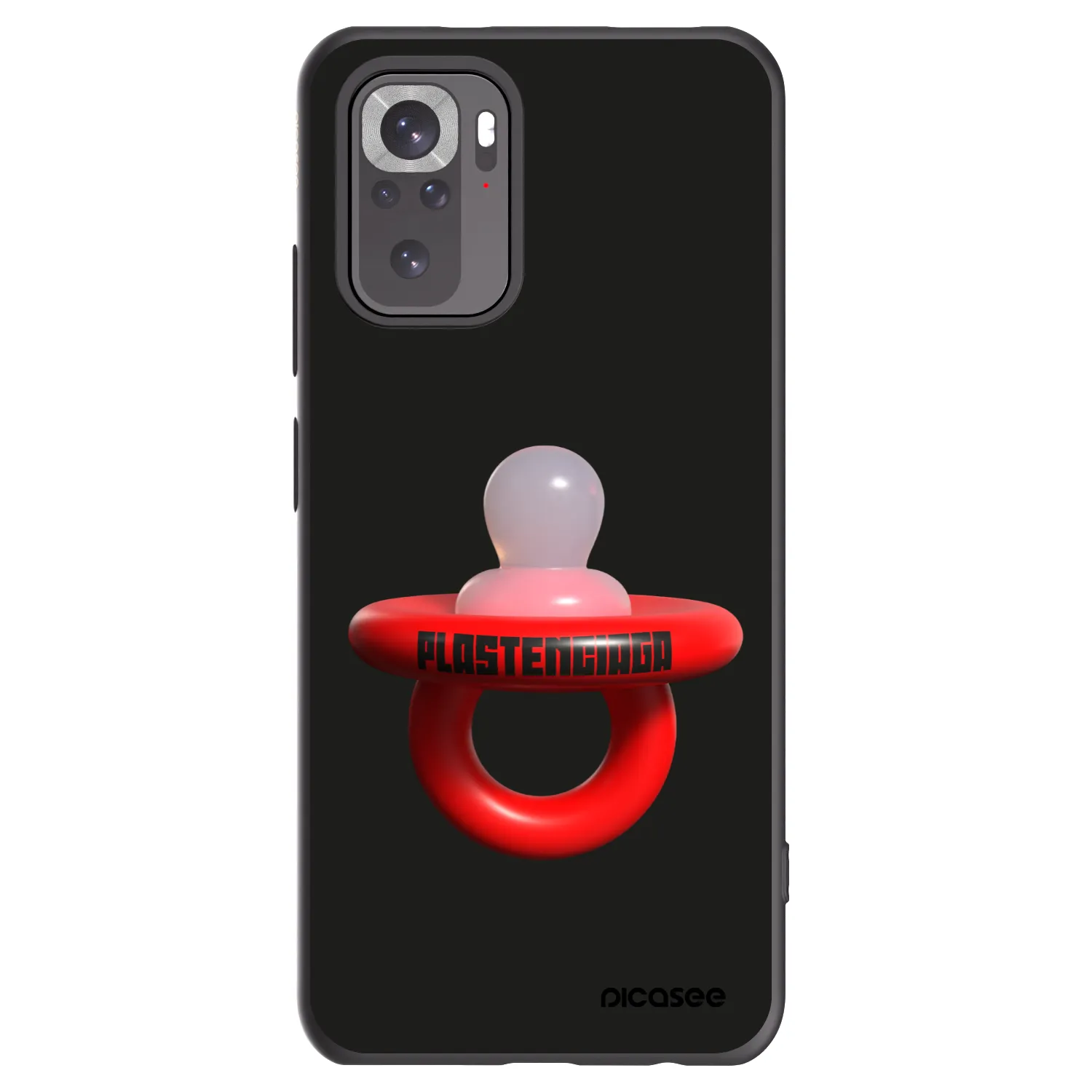 Picasee Μαύρη θήκη σιλικόνης για Xiaomi Redmi Note 10S - Le Dudel