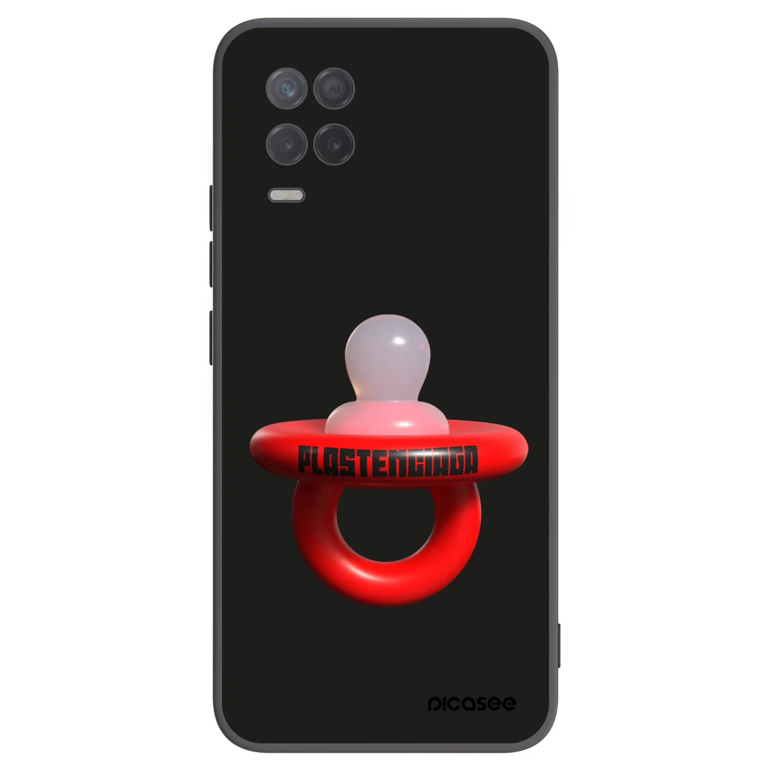 Picasee Μαύρη θήκη σιλικόνης για Realme 8 5G - Le Dudel