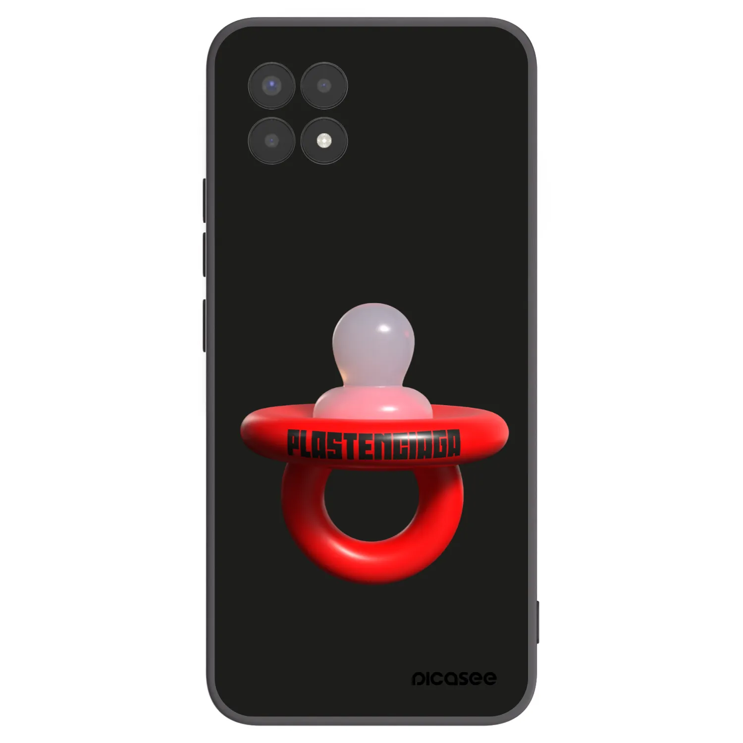 Picasee Μαύρη θήκη σιλικόνης για Realme 8i - Le Dudel