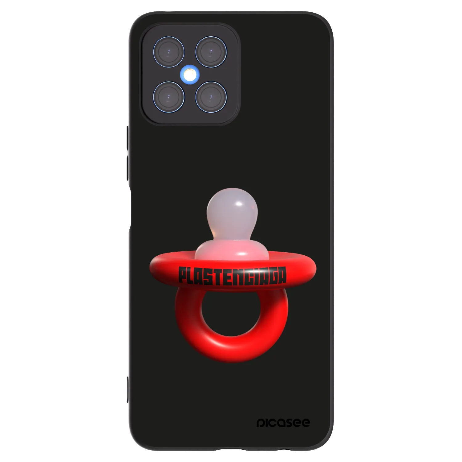 Picasee Μαύρη θήκη σιλικόνης για Honor X8 4G - Le Dudel