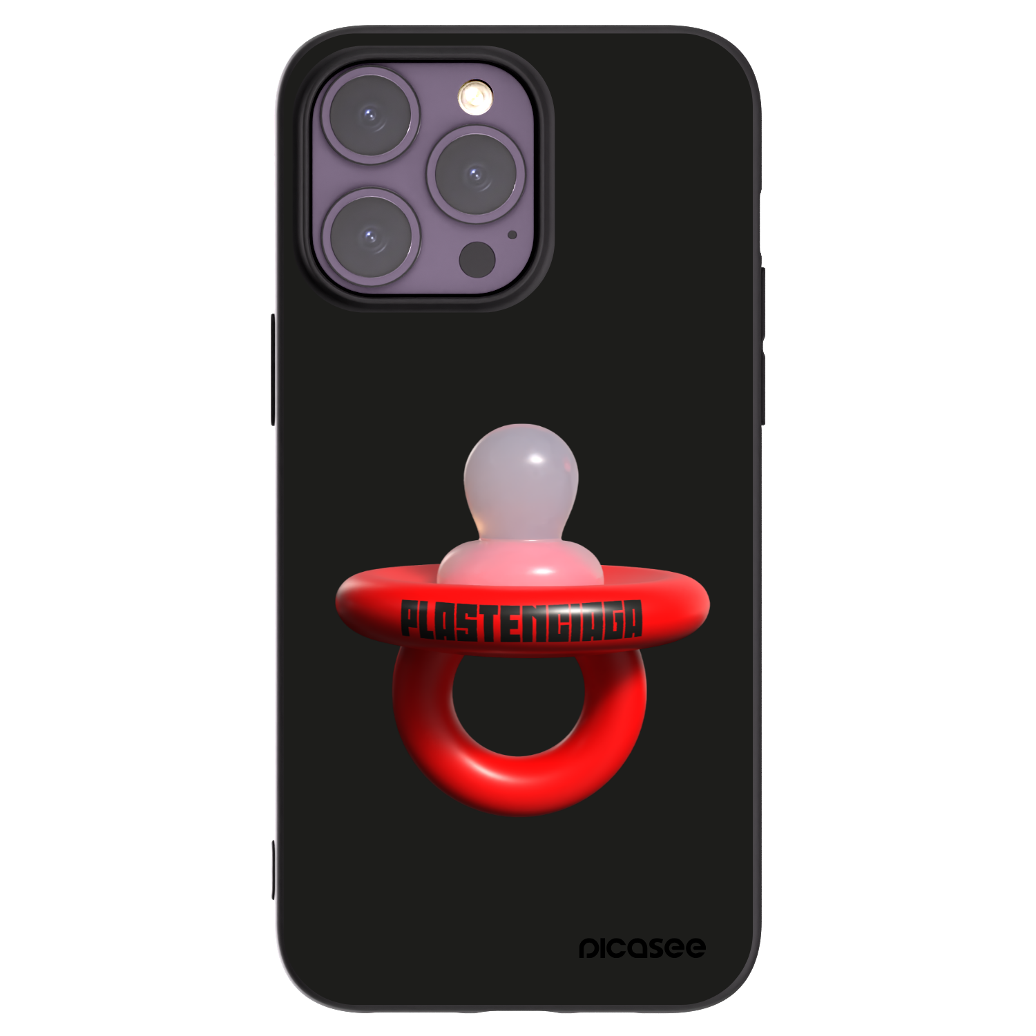 Picasee Μαύρη θήκη σιλικόνης για Apple iPhone 14 Pro Max - Le Dudel