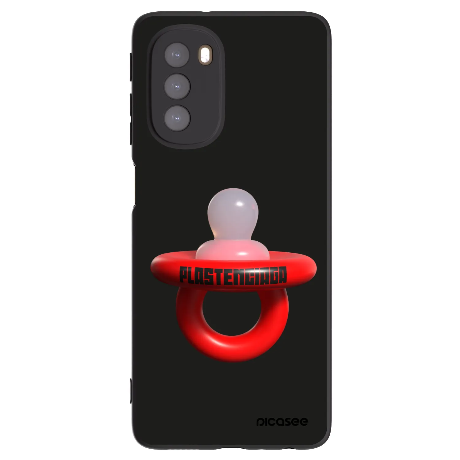 Picasee Μαύρη θήκη σιλικόνης για Motorola Moto G51 - Le Dudel