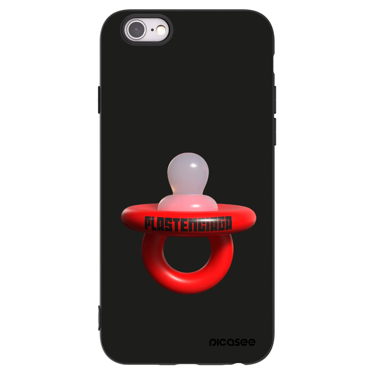 Picasee Μαύρη θήκη σιλικόνης για Apple iPhone 6/6S - Le Dudel