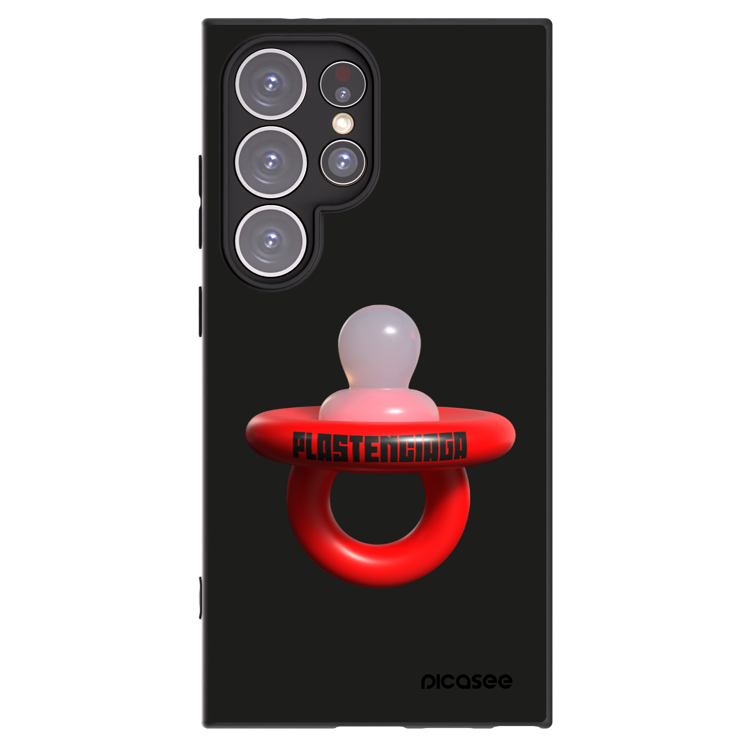 Picasee Μαύρη θήκη σιλικόνης για Samsung Galaxy S24 Ultra S928B 5G - Le Dudel