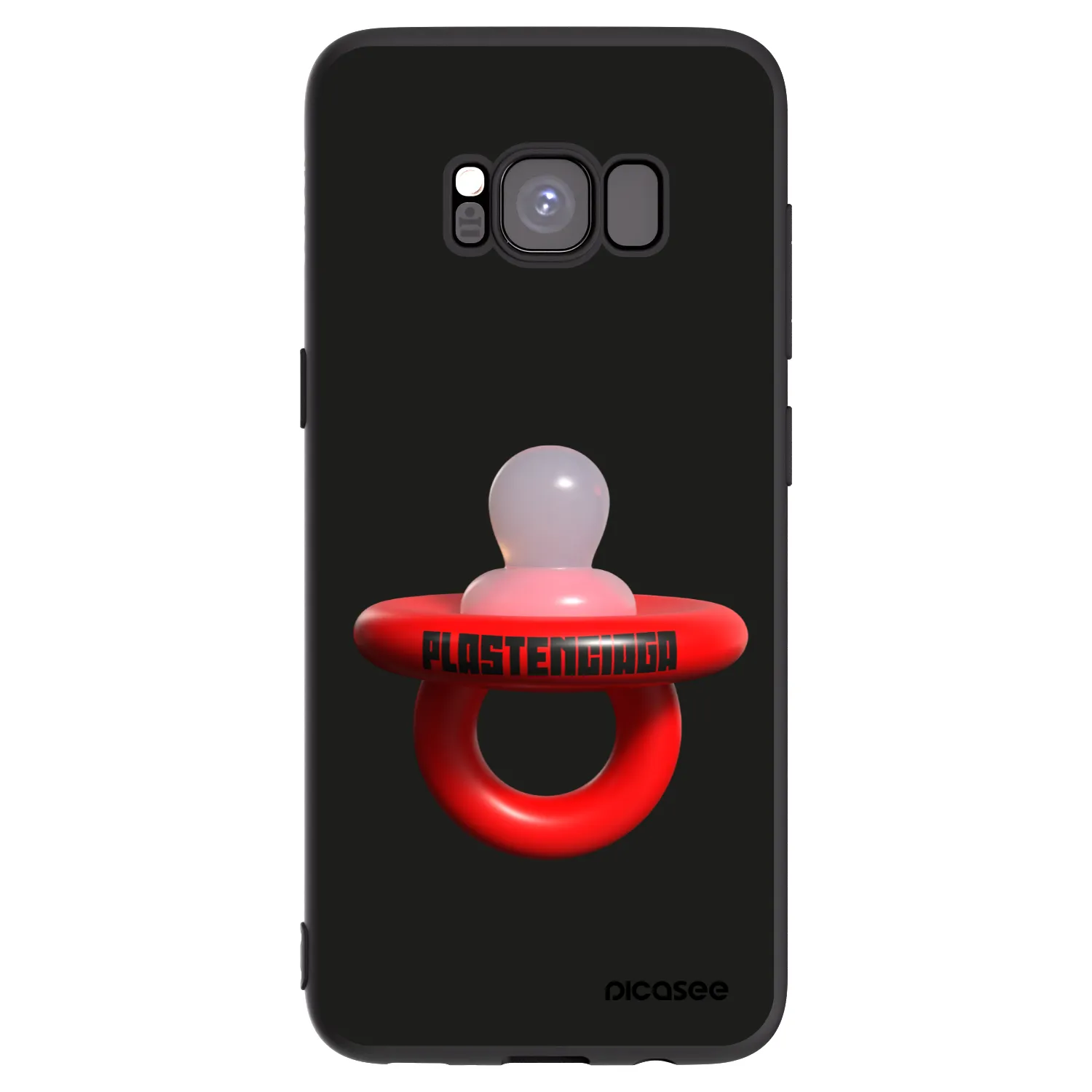 Picasee Μαύρη θήκη σιλικόνης για Samsung Galaxy S8 G950F - Le Dudel