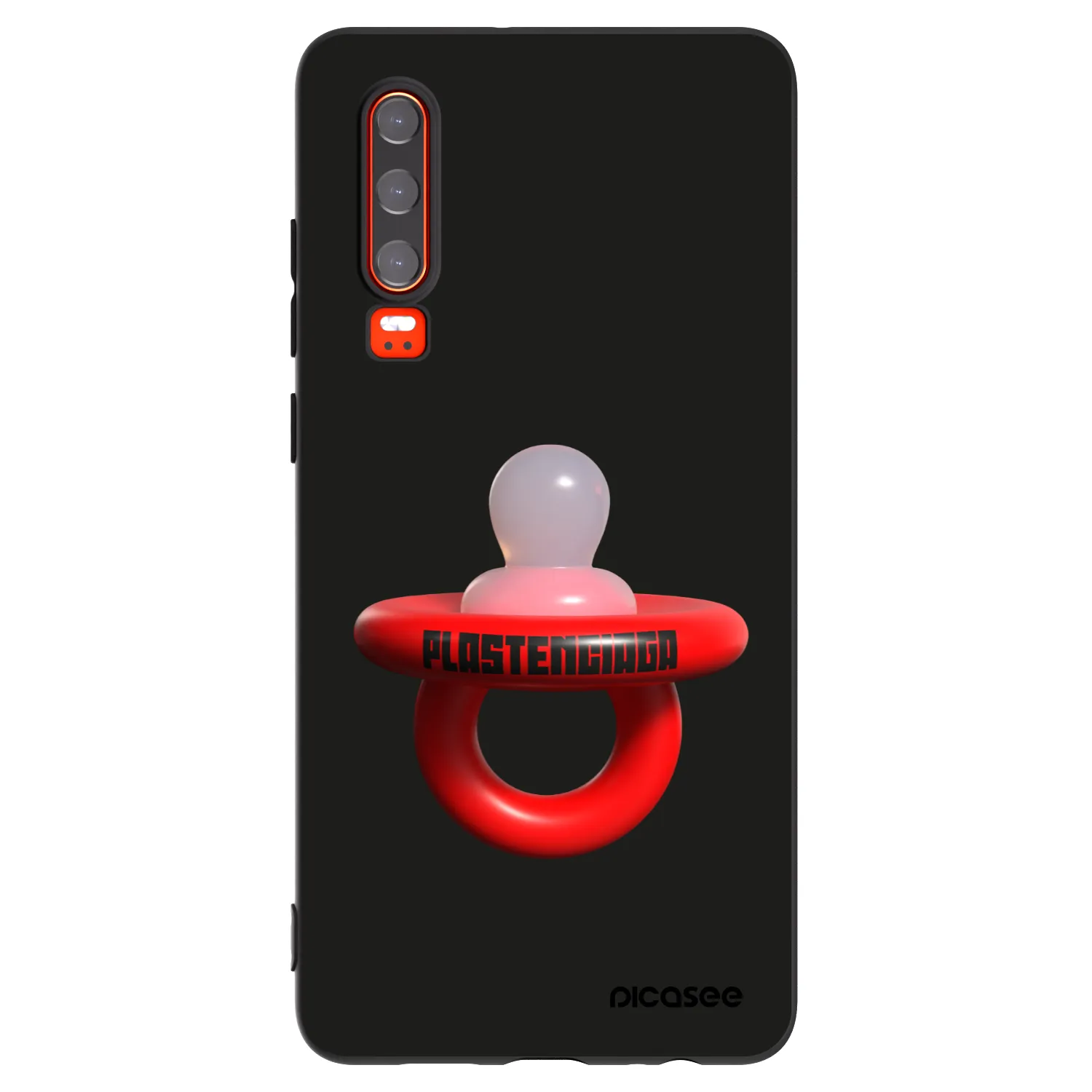 Picasee Μαύρη θήκη σιλικόνης για Huawei P30 - Le Dudel