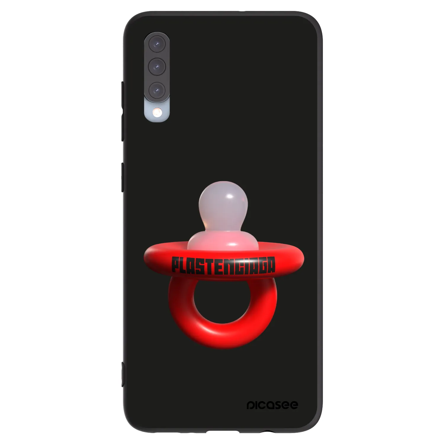 Picasee Μαύρη θήκη σιλικόνης για Samsung Galaxy A70 A705F - Le Dudel