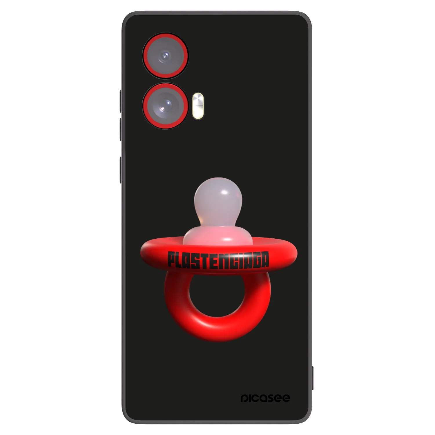 Picasee Μαύρη θήκη σιλικόνης για Motorola Edge 50 Fusion - Le Dudel