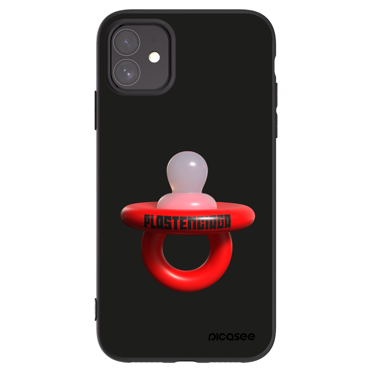 Picasee Μαύρη θήκη σιλικόνης για Apple iPhone 11 - Le Dudel