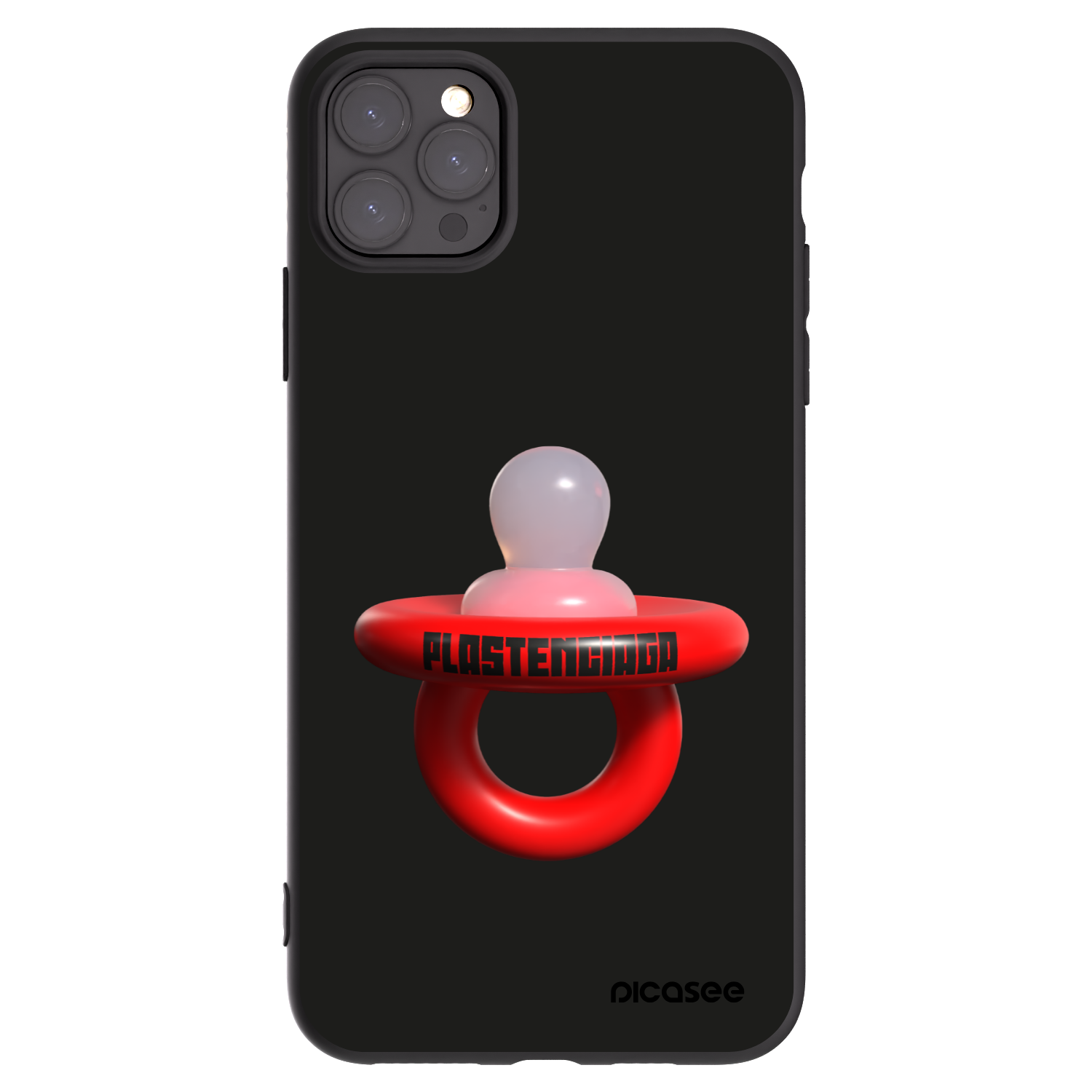 Picasee Μαύρη θήκη σιλικόνης για Apple iPhone 11 Pro Max - Le Dudel