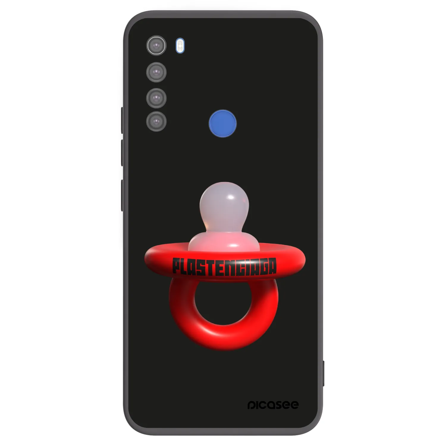Picasee Μαύρη θήκη σιλικόνης για Xiaomi Redmi Note 8T - Le Dudel