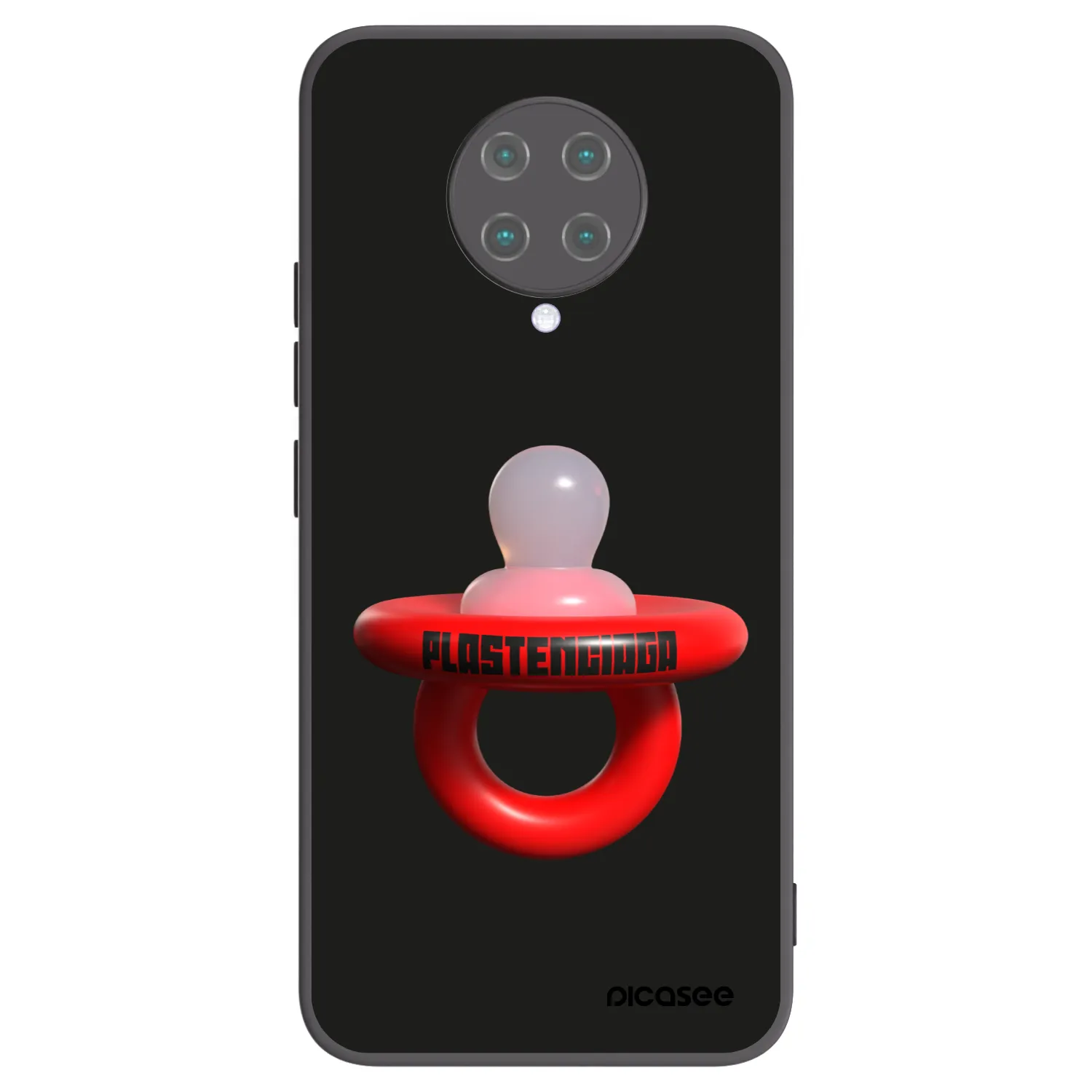 Picasee Μαύρη θήκη σιλικόνης για Xiaomi Poco F2 Pro - Le Dudel