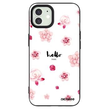 Picasee Μαύρη θήκη σιλικόνης για Apple iPhone 12 Pro - Hello there