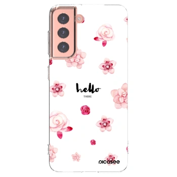 Picasee διαφανής θήκη σιλικόνης Samsung Galaxy S21 5G G991B - Hello there