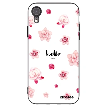 Picasee Μαύρη θήκη σιλικόνης για Apple iPhone XR - Hello there