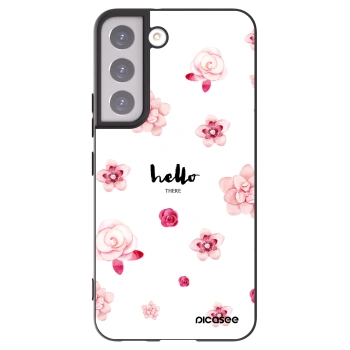 Picasee Μαύρη θήκη σιλικόνης για Samsung Galaxy S22 5G - Hello there