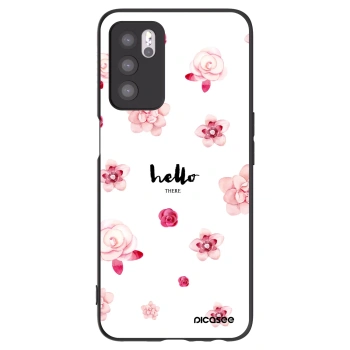 Picasee Μαύρη θήκη σιλικόνης για OPPO A16 - Hello there