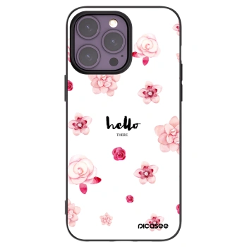 Picasee Μαύρη θήκη σιλικόνης για Apple iPhone 14 Pro Max - Hello there