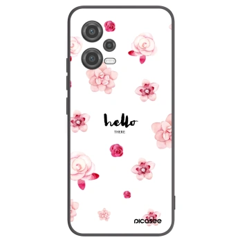 Picasee Μαύρη θήκη σιλικόνης για Xiaomi Poco X5 - Hello there