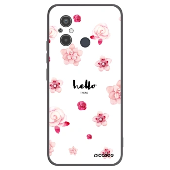 Picasee Μαύρη θήκη σιλικόνης για Xiaomi Redmi 12C - Hello there