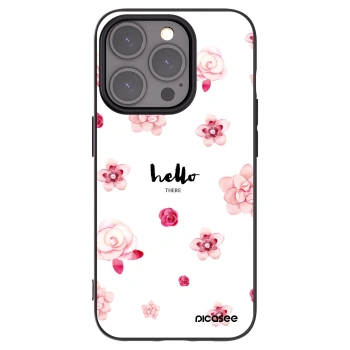 Picasee Μαύρη θήκη σιλικόνης για Apple iPhone 15 Pro - Hello there