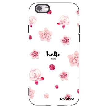 Picasee Μαύρη θήκη σιλικόνης για Apple iPhone 6/6S - Hello there