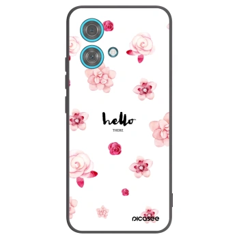 Picasee Μαύρη θήκη σιλικόνης για Motorola Edge 40 Neo - Hello there